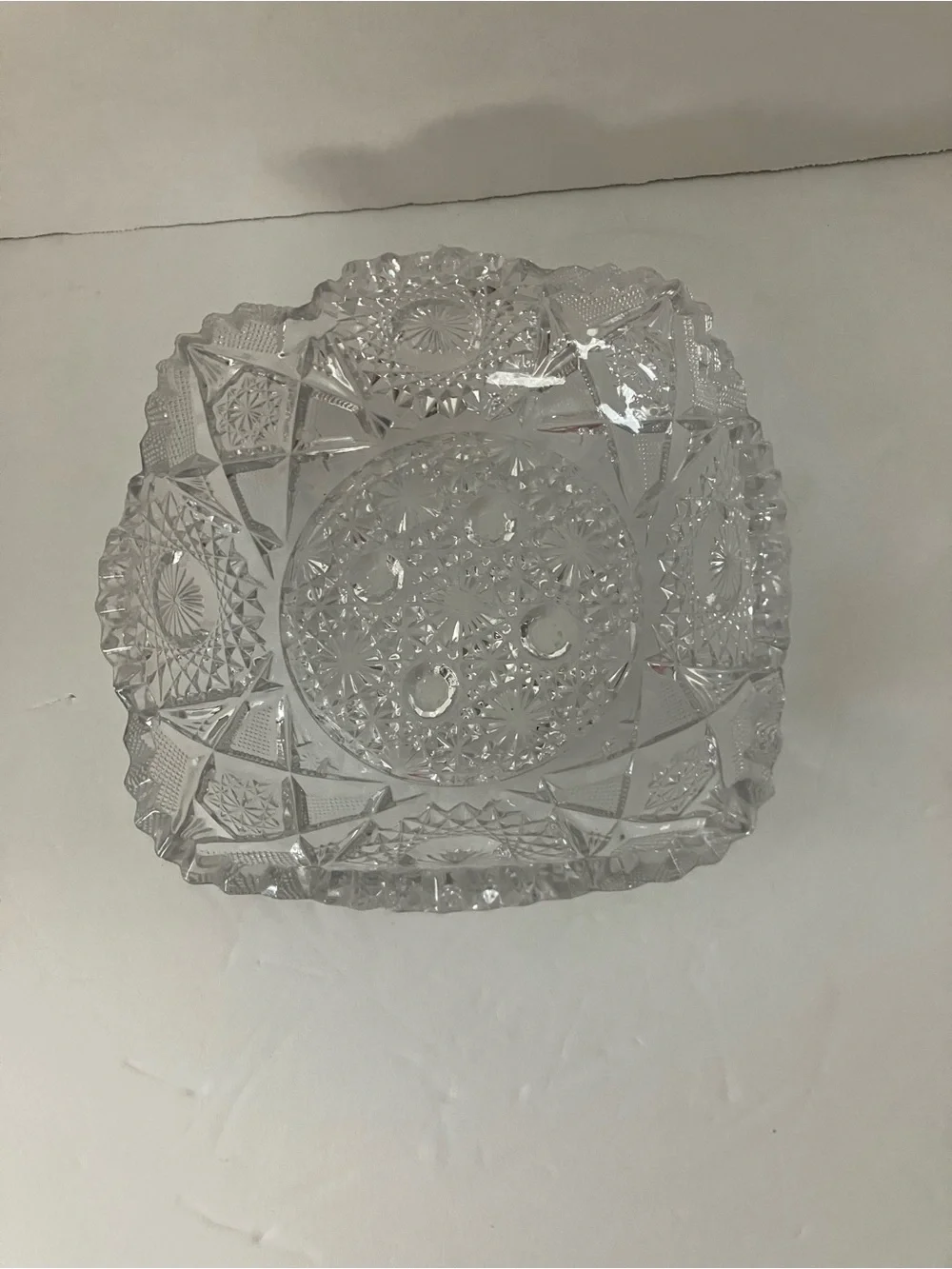 Enesco Crystal-Cut Clear Serving Bowl
